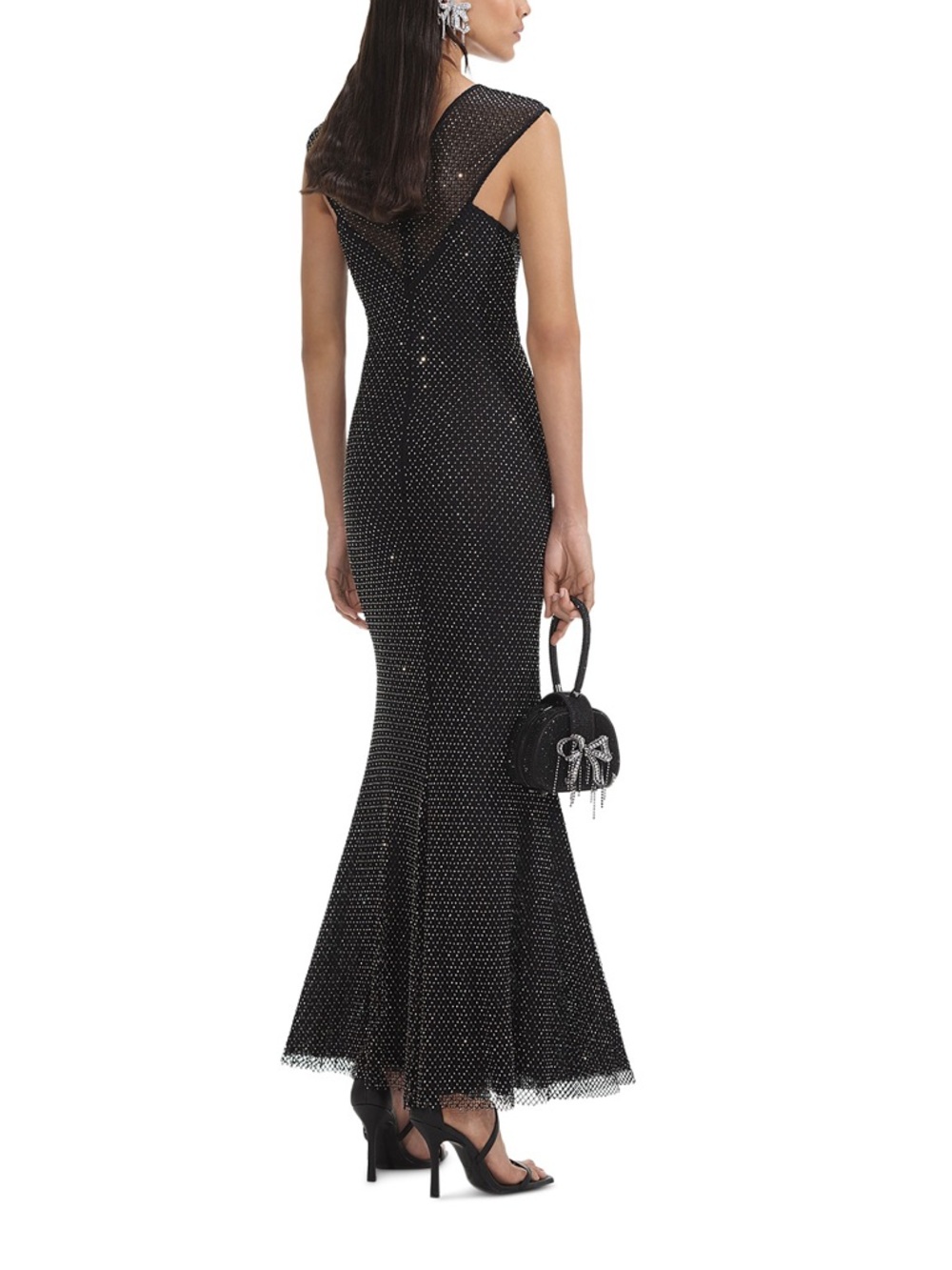 Self-Portrait Embellished Fishnet Dress - Picture 4 of 6